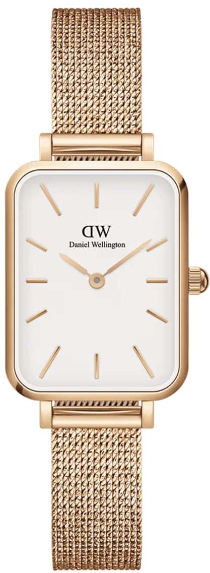 Daniel Wellington Quadro Pressed Melrose Eggshell White Rose Gold Ladies Watch