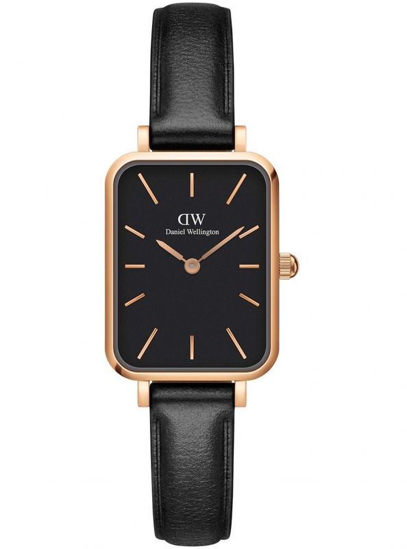 Daniel Wellington Quadro Pressed Sheffield Black Gold Ladies Watch