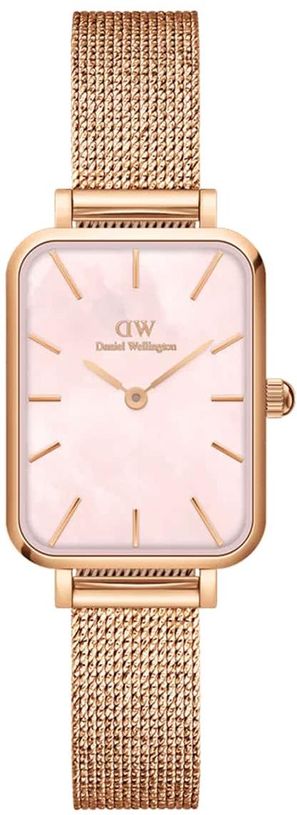 Daniel Wellington Quadro Pressed Melrose Pink MOP Rose Gold Ladies Watch