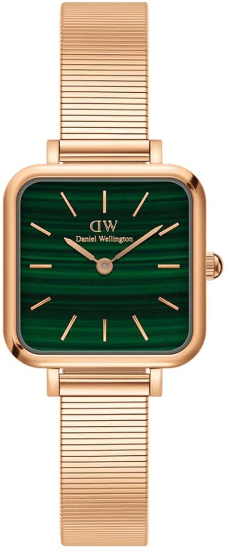 Daniel Wellington Quadro Studio Green Rose Gold Ladies Watch