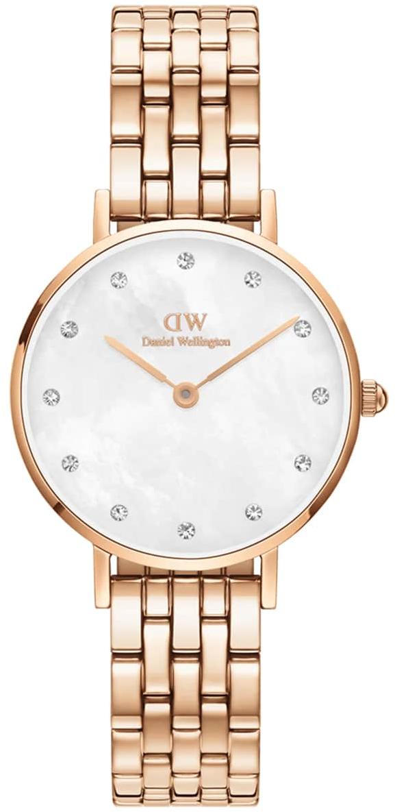 Daniel Wellington Petite Lumine 5 Link Melrose White MOP Rose Gold Ladies Watch