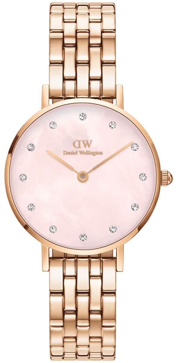 Daniel Wellington Petite Lumine 5 Link Melrose Pink MOP Rose Gold Ladies Watch