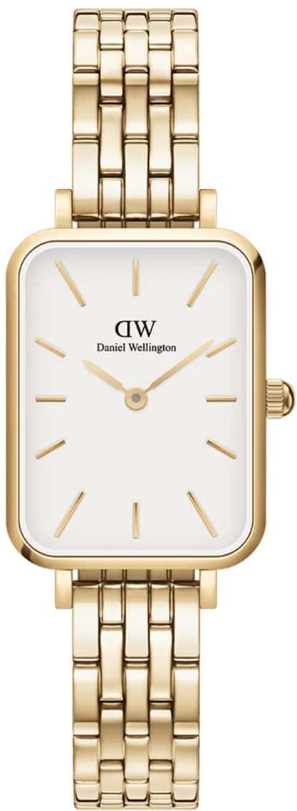 Daniel Wellington Quadro 5 Link Evergold Eggshell White Gold Ladies Watch