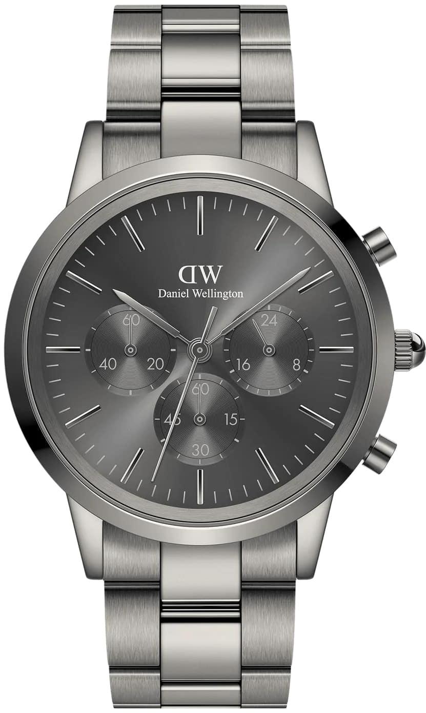 Daniel Wellington Iconic Chronograph Link Graphite Mens Watch