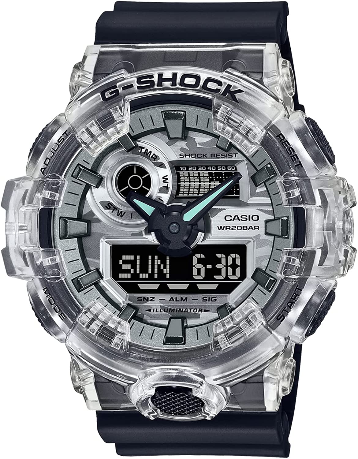 Casio G-Shock Analog/Digital Translucent Mens Watch GA700SKC-1A