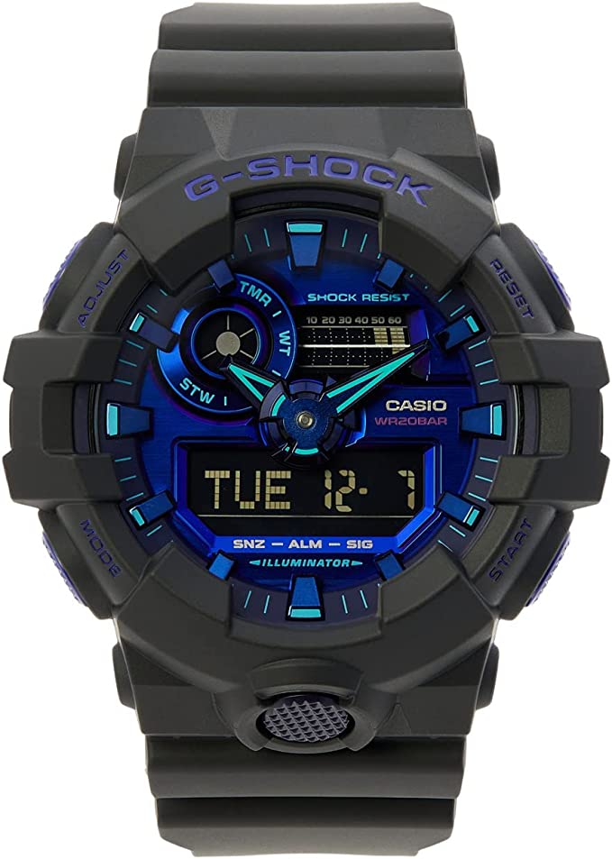 Casio G-Shock Analog-Digital Virtual Black Mens Watch GA700VB-1A