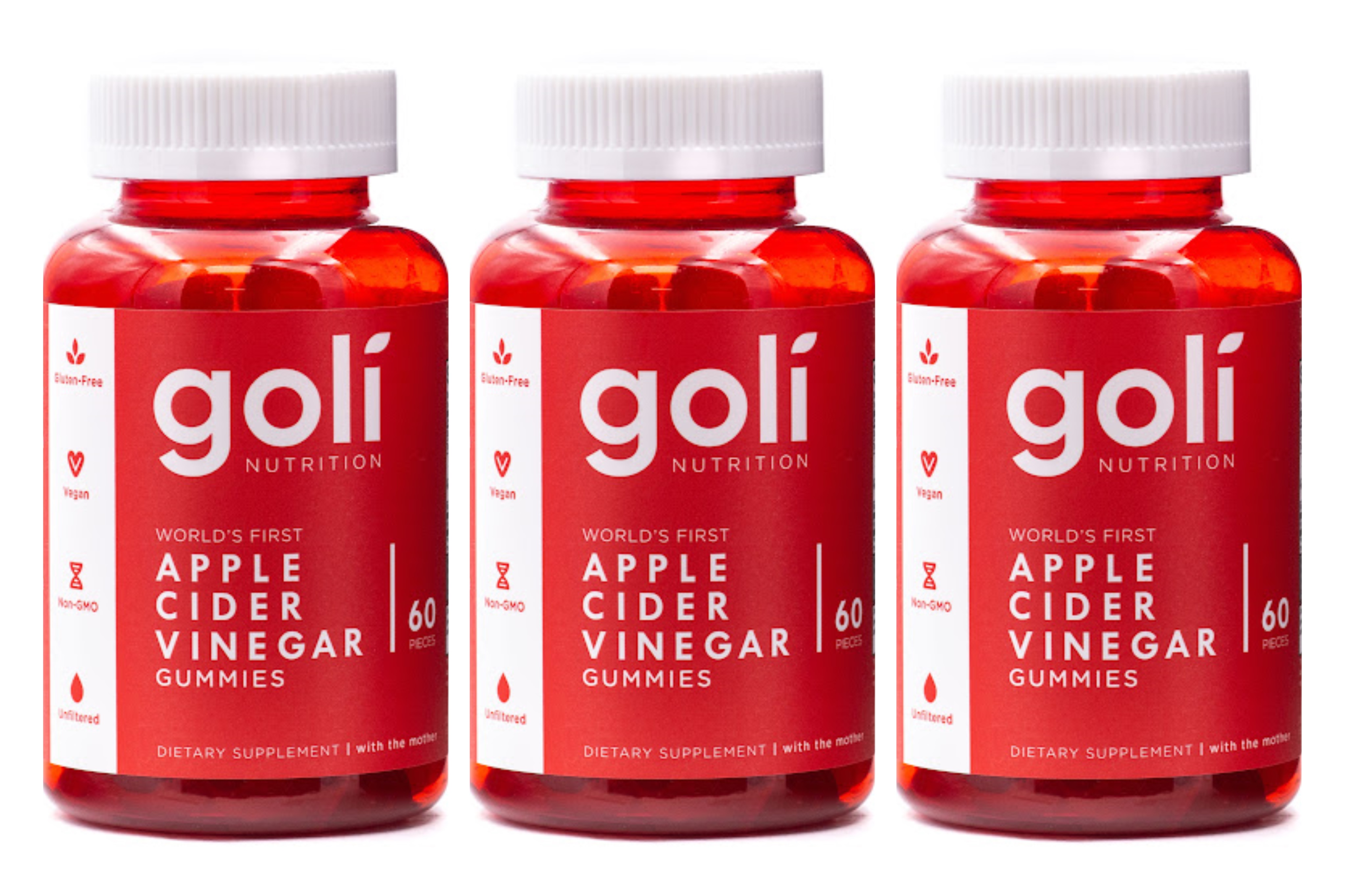 Apple Cider Vinegar Gummy Vitamins by Goli Nutrition - 2 Pack - 120 Count