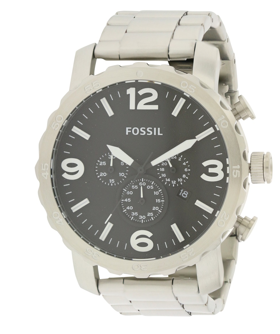 Fossil Nate Stainless Steel   Chronograph Mens Watch   JR1353