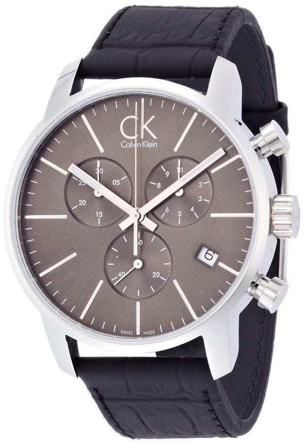 Calvin Klein ck City Leather Chronograph Mens Watch K2G271C3