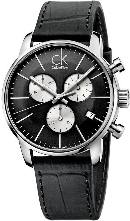 Calvin Klein ck City Leather Chronograph Mens Watch K2G271CX