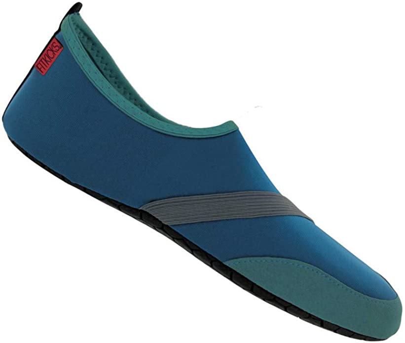 FitKicks Original Mens Edition Foldable Active Lifestyle Minimalist Footwear Barefoot Yoga Water Shoes - Medium - NAVY