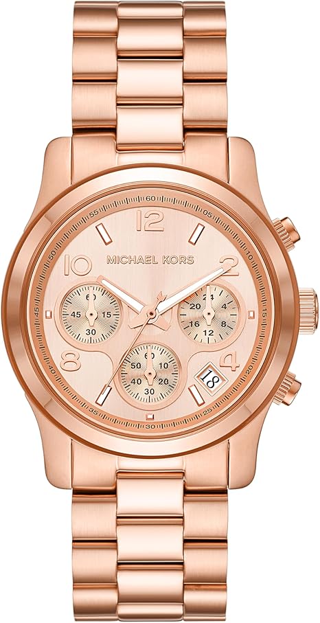 Michael Kors Runway Chronograph Rose Gold-Tone Ladies Watch MK7324