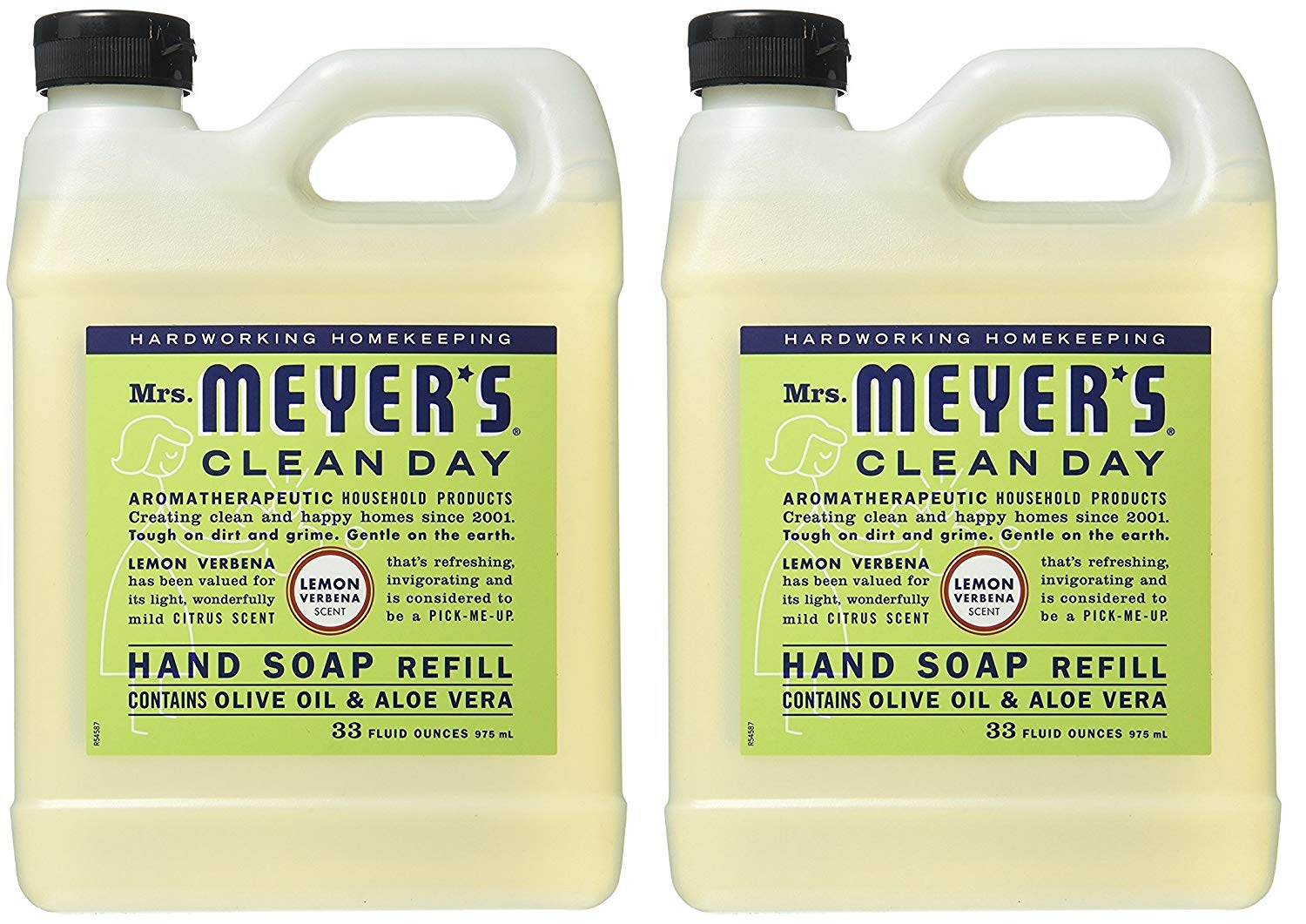 Mrs. Meyers Liquid Hand Soap Refill Lemon Verbena - 2 Pack (33 oz)