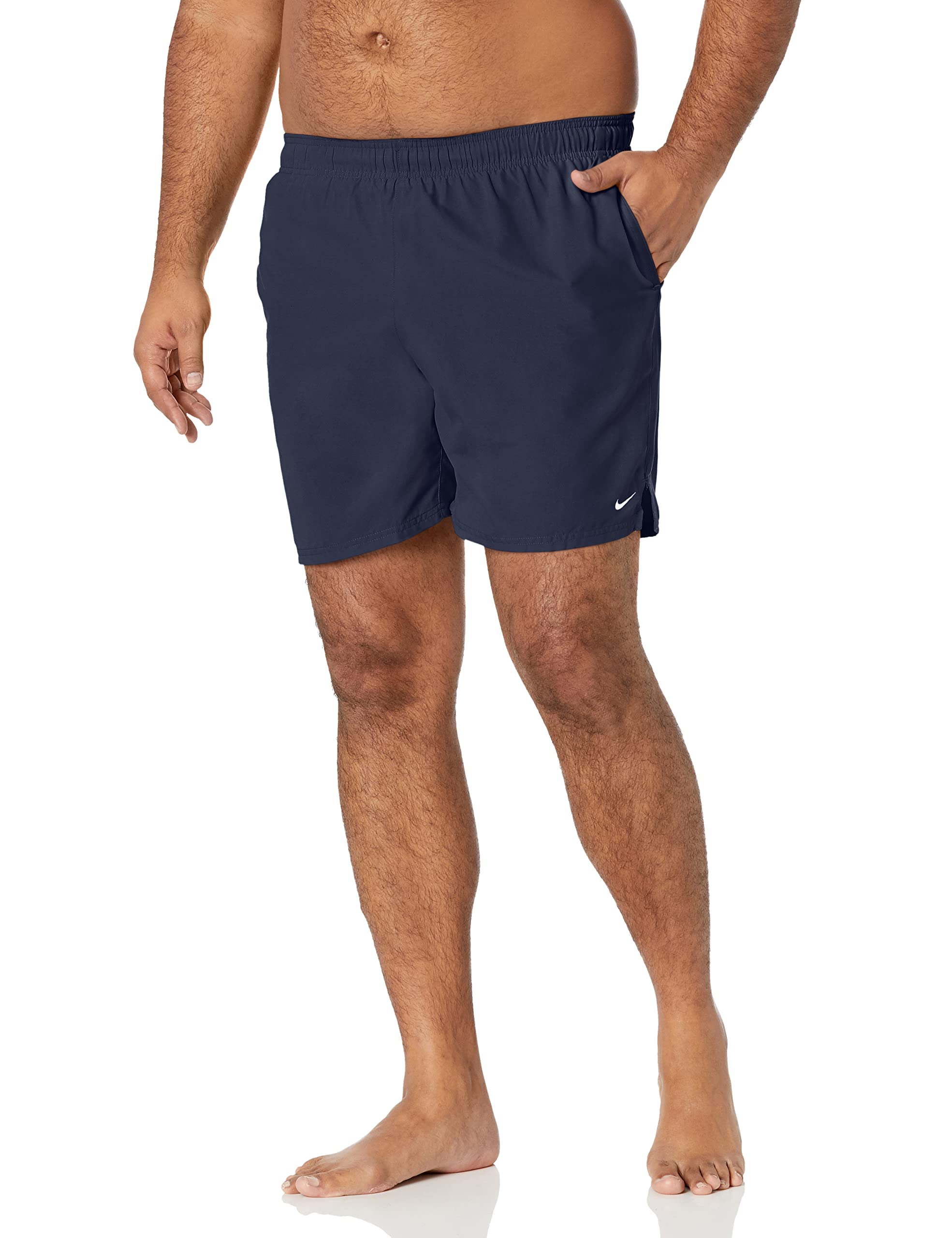 Nike Mens Solid Lap 7 Inch Volley Short Swim Trunk - Midnight Navy White - S