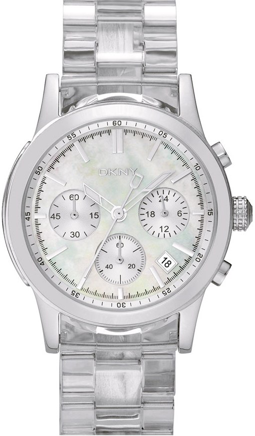 DKNY Clear Plastic Bracelet Ladies Watch NY8059