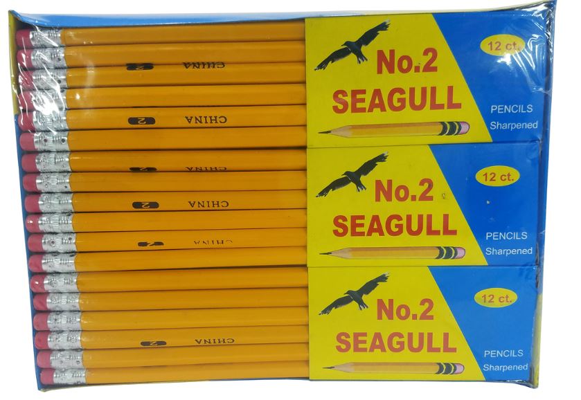 Pencils Pre-sharpened No 2 144/box 12 Boxes of 12 New Improved Eraser