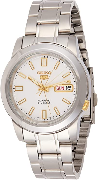 Seiko Series 5 Automatic White Dial Mens Watch SNKK07