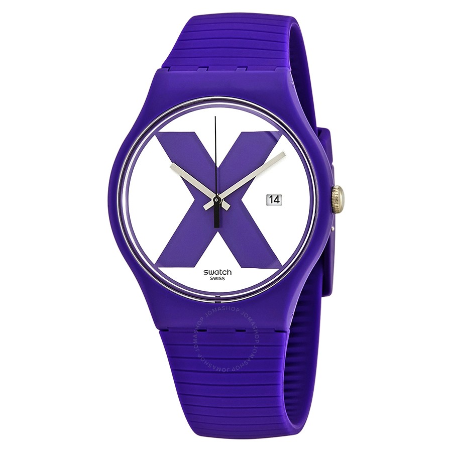 Swatch XX-RATED PURPLE Silicone Unisex Watch SUOV401