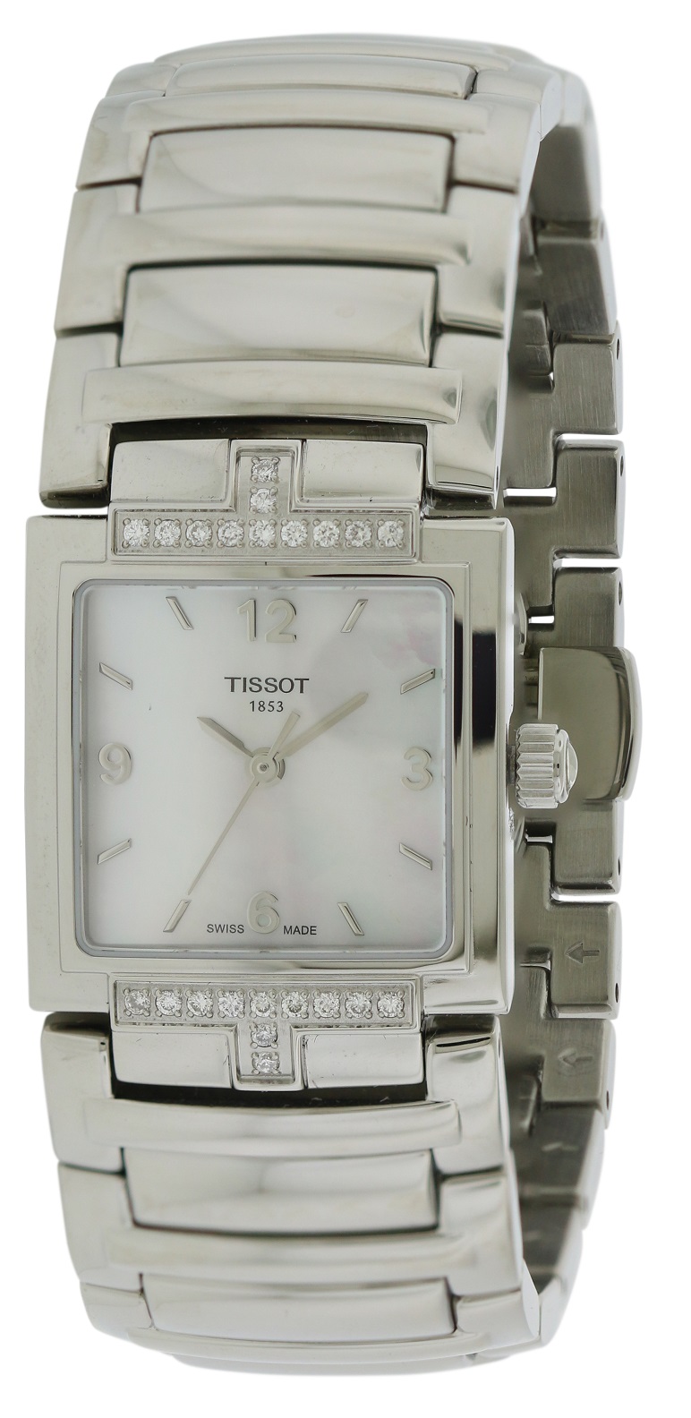 Tissot T-Evocation Stainless Steel Diamond Ladies Watch T0513106111700