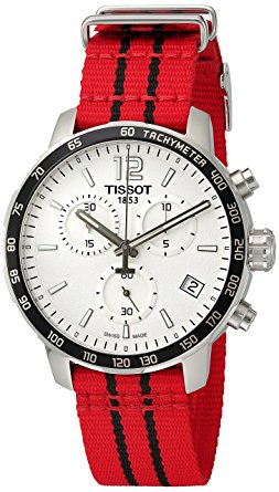 Tissot Quickster Chicago Bulls NBA Special Edition Nylon Chronograph Mens Watch T0954171703704