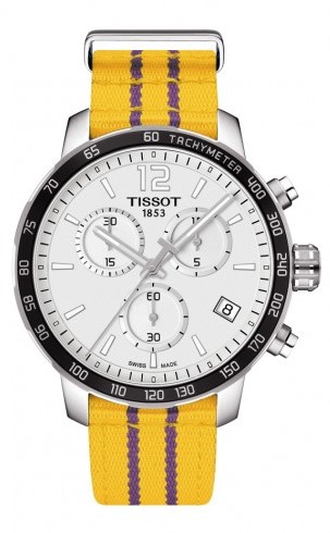 Tissot Quickster Lakers NBA Special Edition Nylon Chronograph Mens Watch T0954171703705