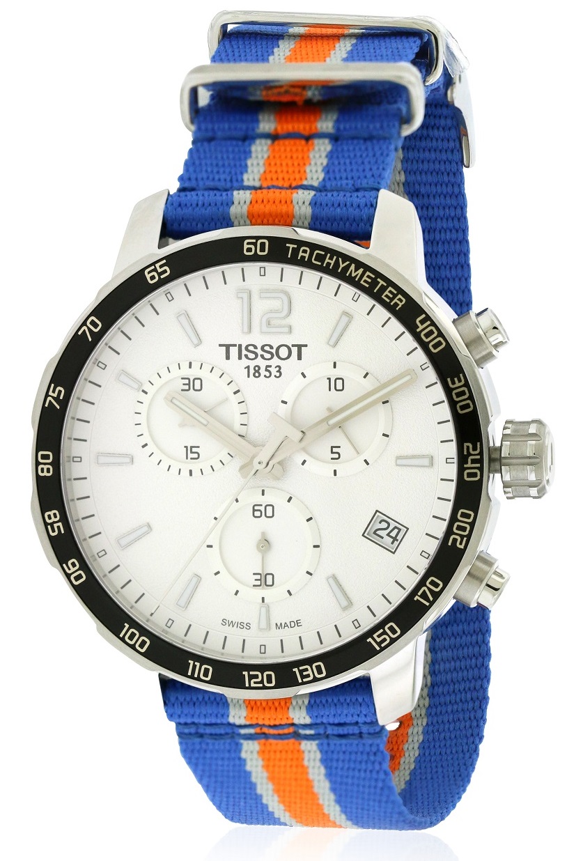 Tissot Quickster Knicks NBA Special Edition Nylon Chronograph Mens Watch T0954171703706