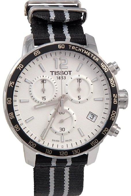 Tissot Quickster Spurs NBA Special Edition Nylon Chronograph Mens Watch T0954171703707