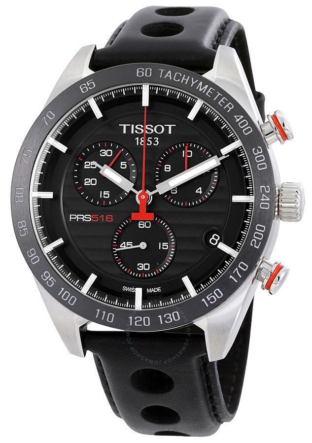 Tissot PRS 516 Chronograph Leather Mens Watch T1004171605100