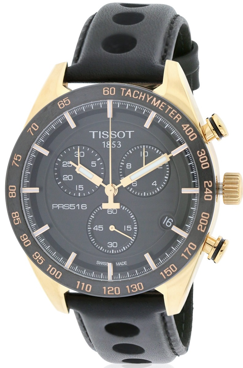 Tissot PRS 516 Chronograph Leather Mens Watch T1004173605100