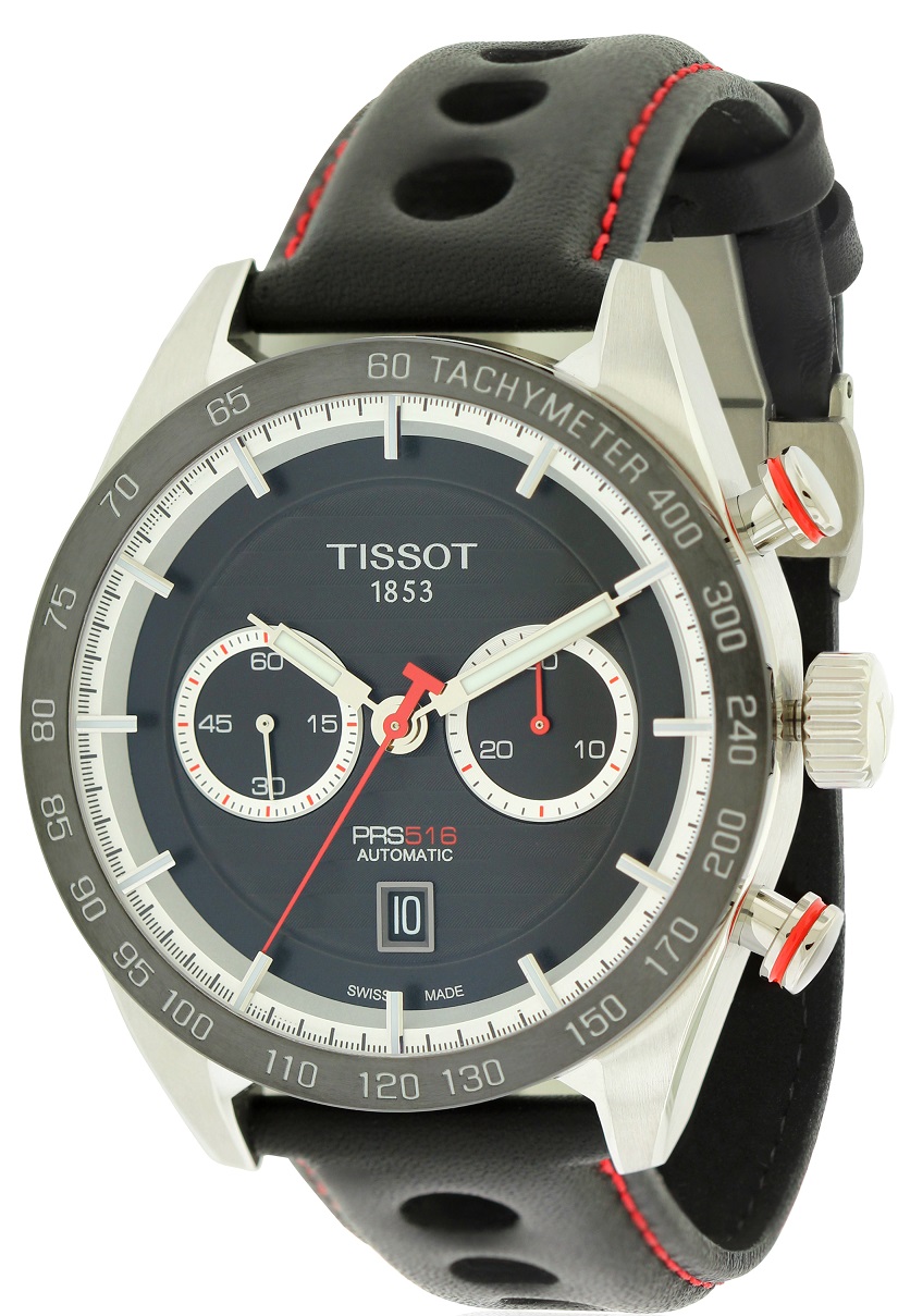 Tissot  PRS 516 Automatic Chronograph Leather Mens Watch T1004271605100