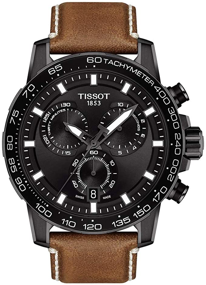 Tissot Supersport Chrono Leather Mens Watch T1256173605101