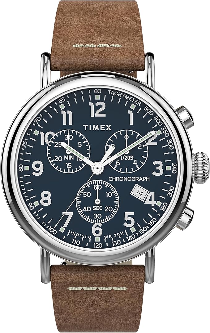 Timex Waterbury Chronograph Leather Mens Watch TW2T68900