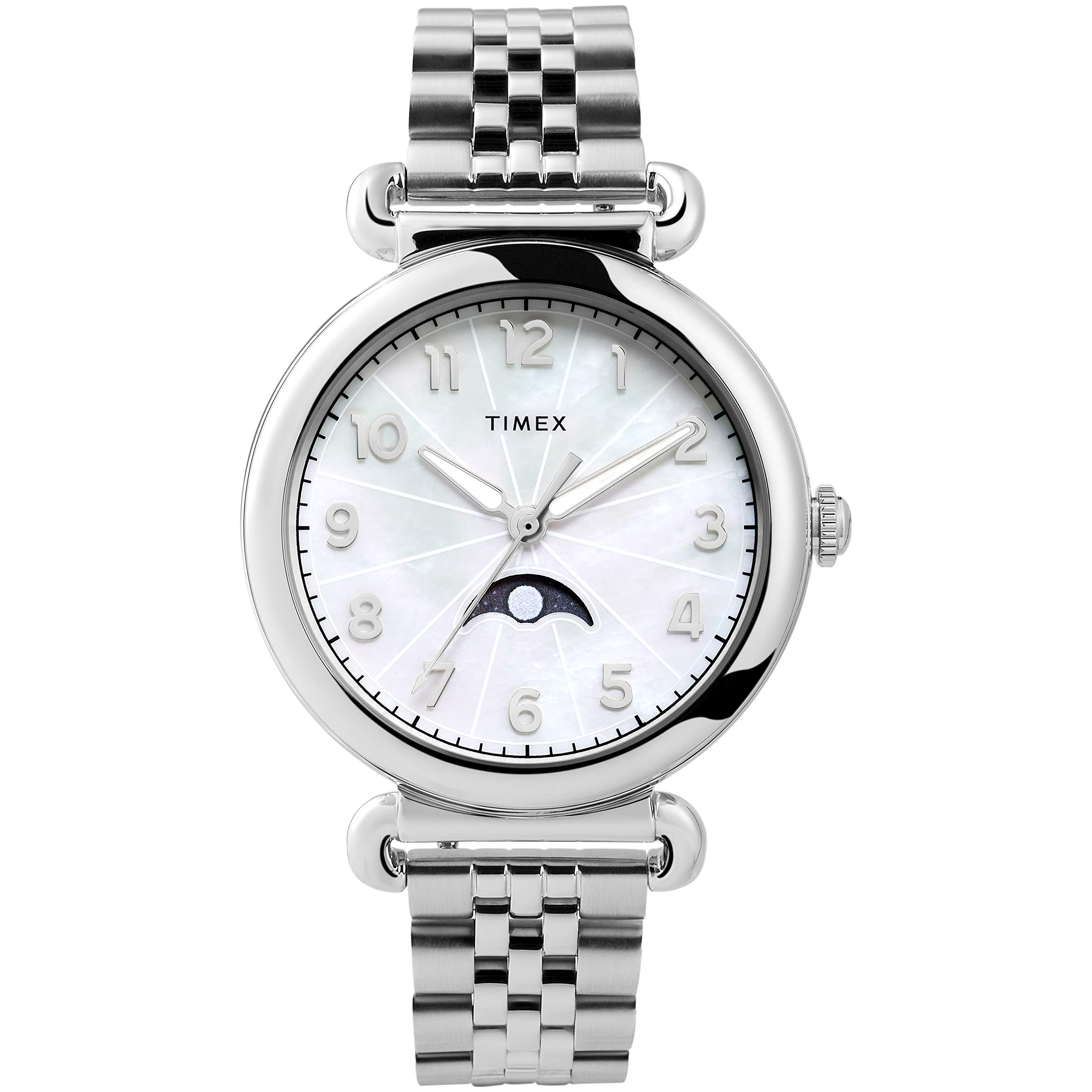 Timex Womens Model 23 38mm Silver-tone Case MOP Dial Bracelet