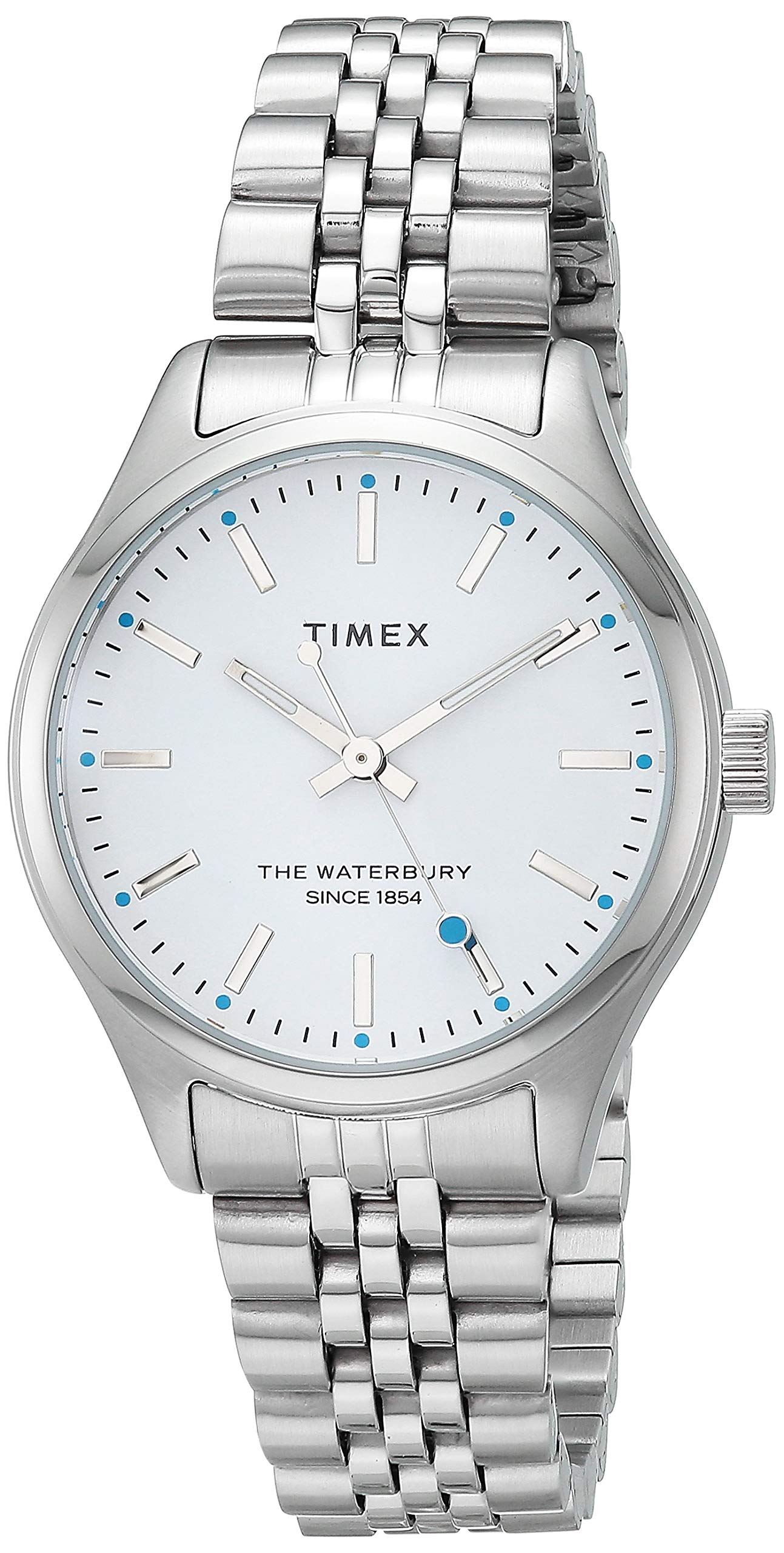 Timex Waterbury 34mm Silver-tone Bracelet with Neon Accents