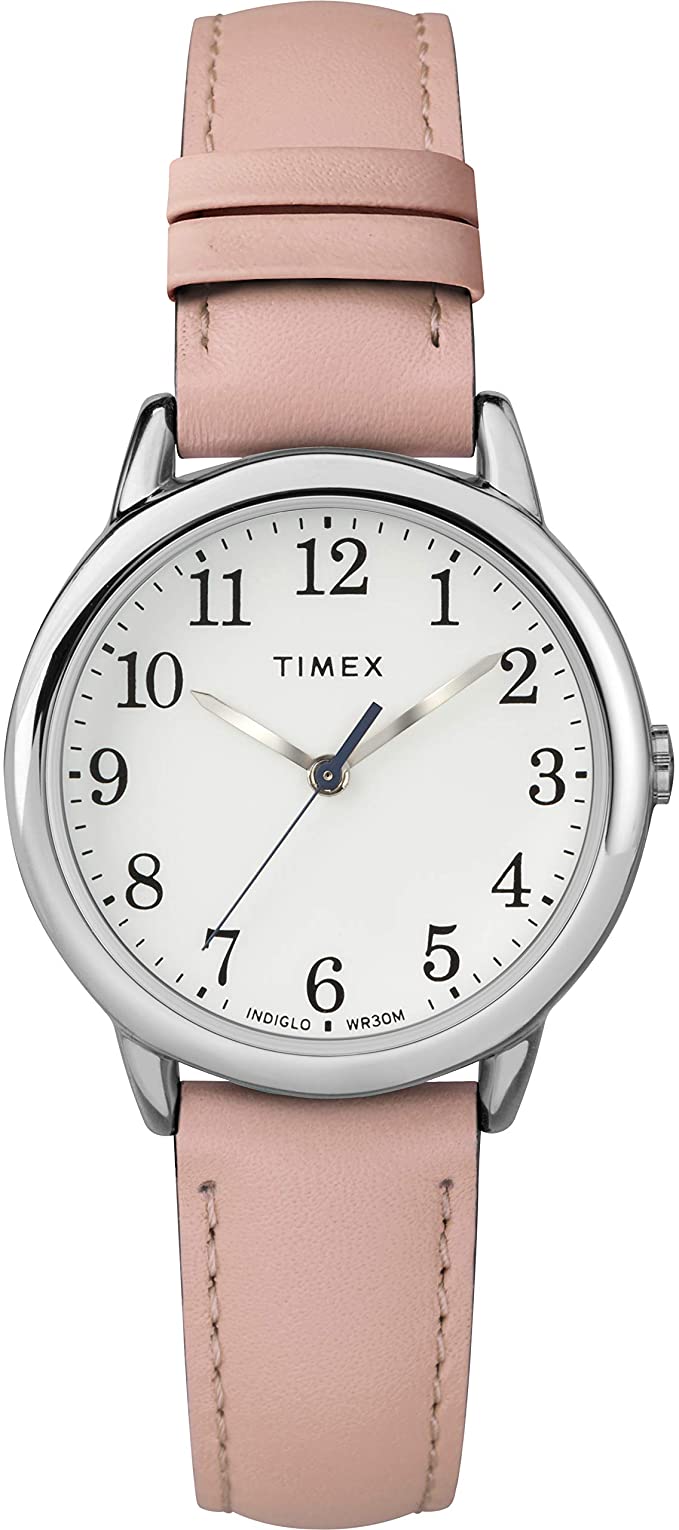 Timex Easy Reader Blush Leather Ladies Watch TW2U29700