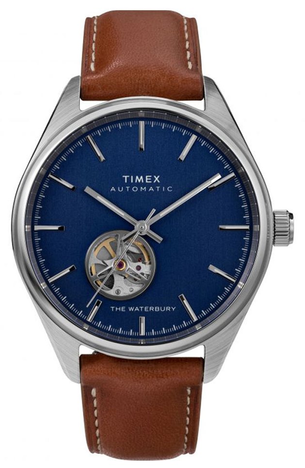 Timex Waterbury Automatic 42mm Leather Mens Watch TW2U37700