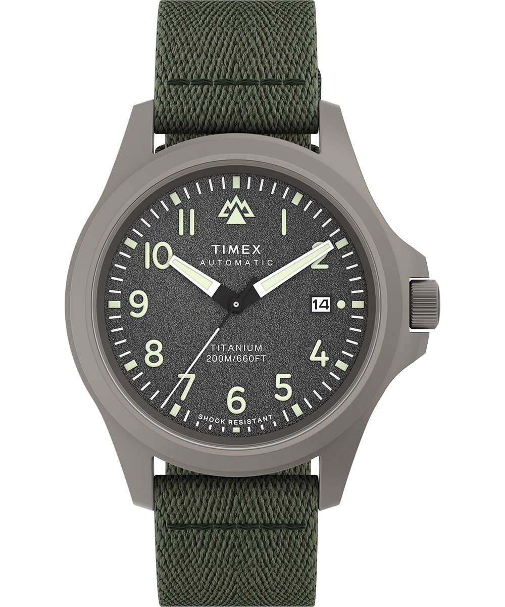 Timex Expedition North Titanium Automatic Recycled Fabric Mens Watch TW2V95300