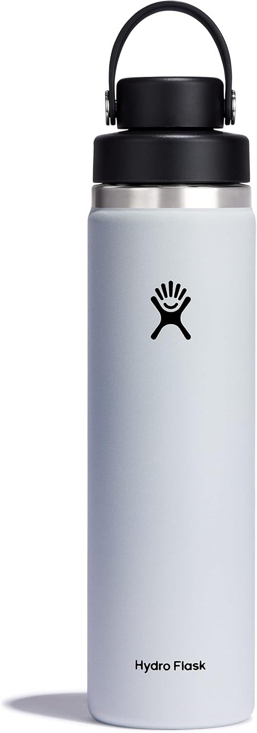 Hydro Flask Wide Mouth Water Bottle with Flex Chug Cap - 24 oz - White