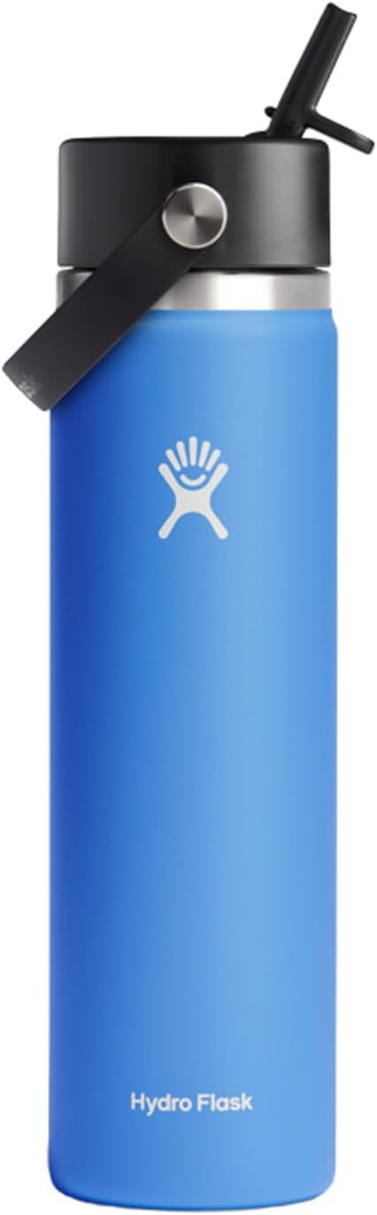 Hydro Flask Wide Mouth Water Bottle with Flex Straw Cap - 24 oz - Cascade