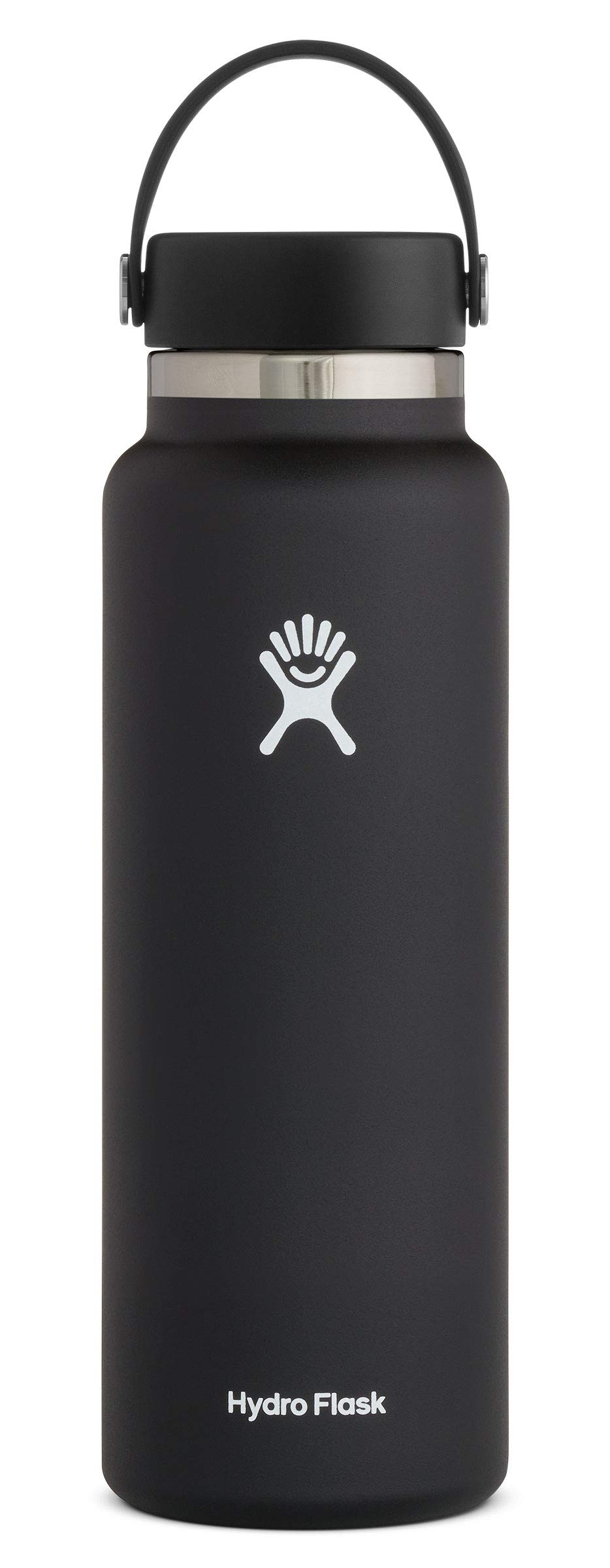 Hydro Flask 40 oz Wide Mouth Water Bottle with Flex Cap - Black