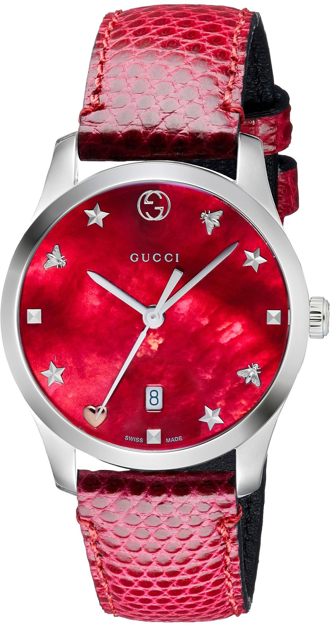 Gucci G-Timeless Leather Ladies Watch YA126584